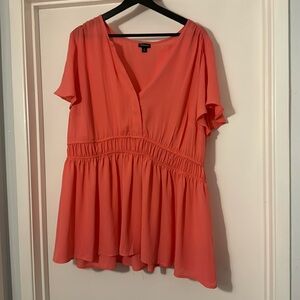 Torrid peplum flutter sleeve top size 2